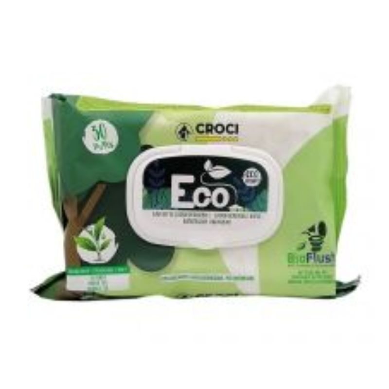 Mitrās salvetes CROCI Eco Wipes, dažādi aromāti 30 gab