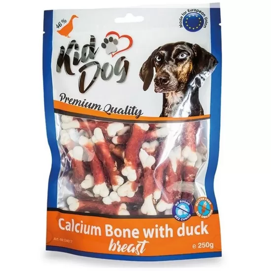 KIDDOG Kalcija kauliņi ar pīles fileju 250g