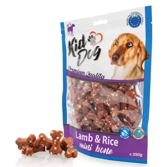 KIDDOG Jēra gaļas kauliņi ar rīsiem  250g