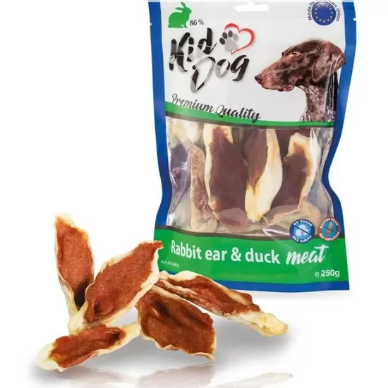 KIDDOG  truša ausis ar pīles gaļu 250g