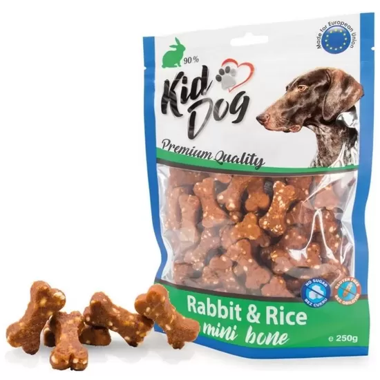 KIDDOG truša gaļas kauliņi ar rīsiem 250g