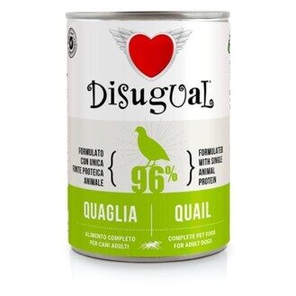 DISUGUAL MonoProtein konservi suņiem ar paipalām 400g 