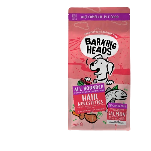 HAIR NECESSITIES SALMON pilnvērtīga barība pieaugušiem suņiem ar lasi 2kg
