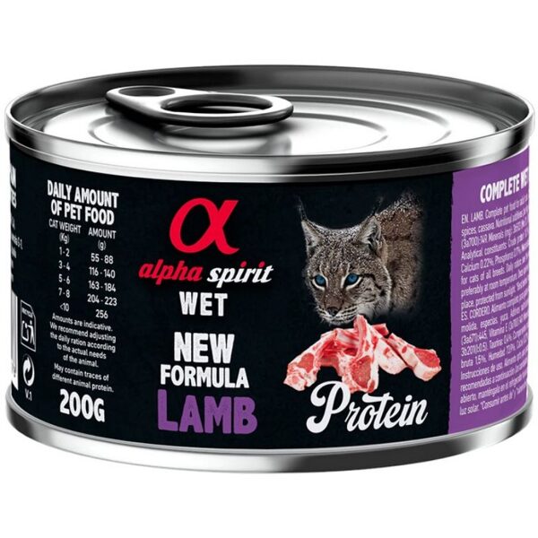 Alpha Spirit Lamb konservi ar jēra gaļu  kaķiem 200g