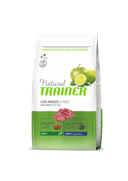 NATURAL TRAINER MAXI ADULT DOG With Beef 12kg 