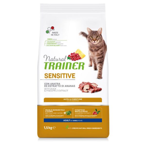 NATURAL TRAINER CAT SENSITIVE DUCK sausā barība ar pīli jutīgiem kaķiem