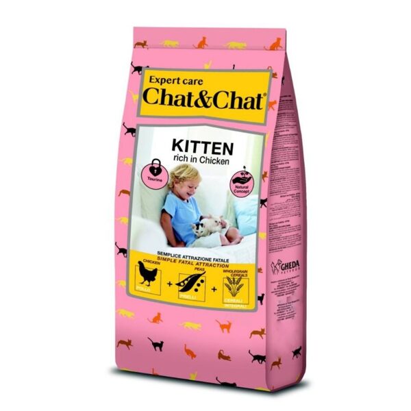 Gheda Chat Expert Premium Kitten sausā barība ar vistu kaķēniem 14kg