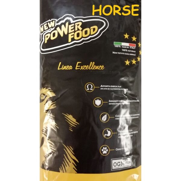  POWER FOOD ENERGY HORSE sausā barība ar zirga gaļu suņiem 20kg  + dāvanā 1 pavada 7 EUR vērtībā