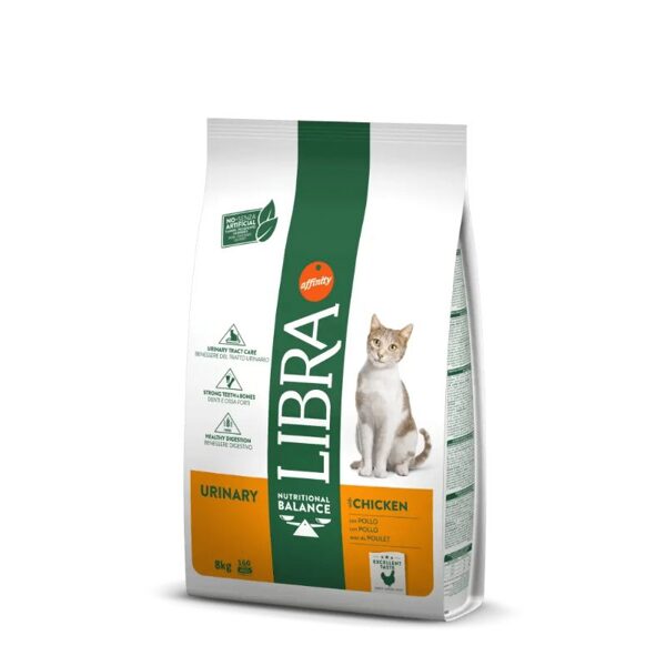 LIBRA CAT URINARY Chicken sausā barība ar vistu sterilizētiem kaķiem  8 kg