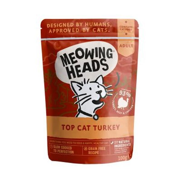 Ar Tītaru  Liellopu konservi kaķiem  Top Cat Turky 100 g