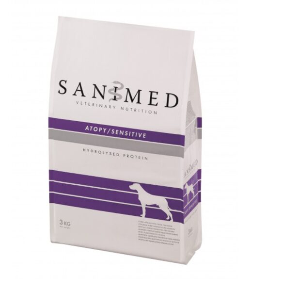 Sanimed SKIN/SENSITIVE (atopy) DOG diētiskā  sausā barība suņiem 3 kg