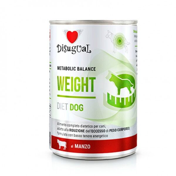 DISUGUAL Weight Control Dog konservi suņiem ar liellopa gaļu  400g