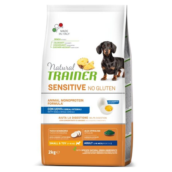 NATURAL TRAINER ADULT DOG SENSITIVE NO GLUTEN MINI EGG  sausā barība mazo šķirņu suņiem Olas 2kg