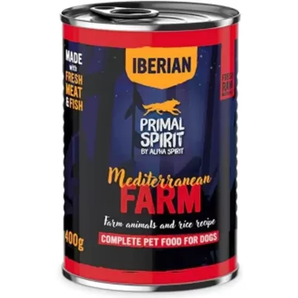 PRIMAL Iberian Mediterranean Farm  400g konservi suņiem