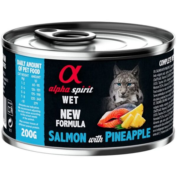 Alpha Spirit Salmon with Pineapple  konservi kaķiem 200gx6gab