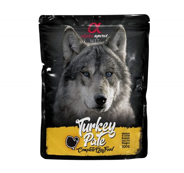 ALPHA SPIRIT WET Pate For Dogs With Turkey tītara gaļas pastēte suņiem 300g