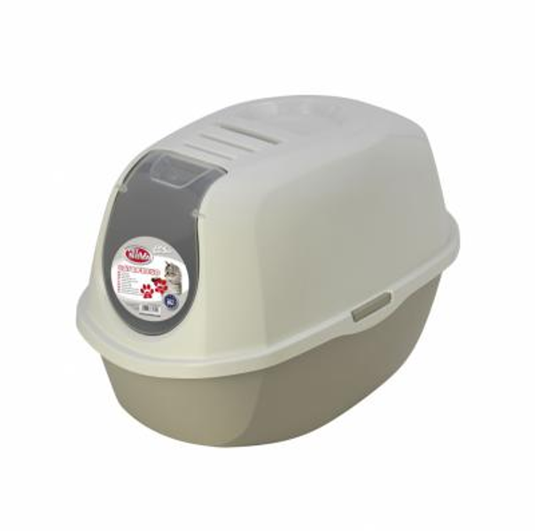 Pelēka slēgtā tualete kaķiem 54 cm CatLifeECO