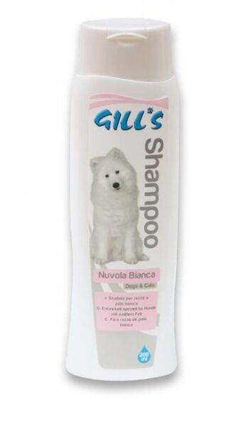 Šampūns baltspalvainiem suņiem/kaķiem 200 ml, GILL'S NUVOLA BIANCA