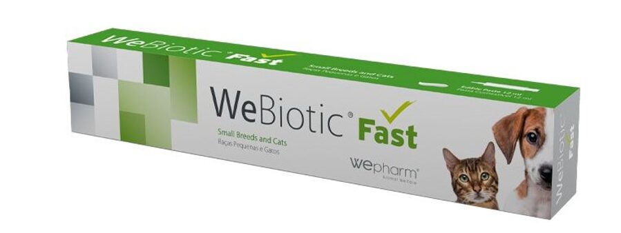 WeBiotic Fast - Papildbarība diarejas ārstēšanai kaķiem un maza auguma suņiem (pasta) 15 ml