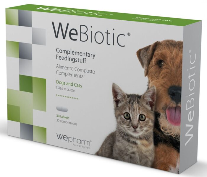 WeBiotic tabletes - Papildbarība suņiem un kaķiem zarnu funkciju nostiprināšanai 30 tabl.