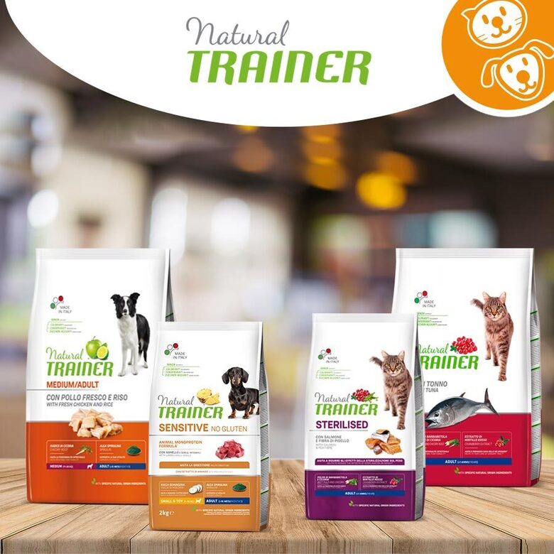 Natural Trainer suņu barība, Natural Trainer kaķu barība, premium suņu barība, premium kaķu barība, dabīga dzīvnieku barība, super premium barība suņiem, super premium barība kaķiem, barība jutīgam vēderam suņiem, barība sterilizētiem kaķiem, barība aktīviem suņiem, hipoalerģiska suņu barība, barība veselīgai gremošanai, veterinārārstu izstrādāta barība, sabalansēta dzīvnieku barība, barība ar dabīgām sastāvdaļām, omega 3 un 6 suņu barība, barība veselīgai ādai un apmatojumam, kvalitatīva itāļu dzīvnieku barība, Natural Trainer pet food, Natural Trainer dog food, Natural Trainer cat food